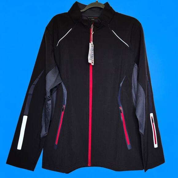Men's MED North End Sport Black/Red Waterproof Breathable Soft Shell Jacket READ - Picture 5 of 16